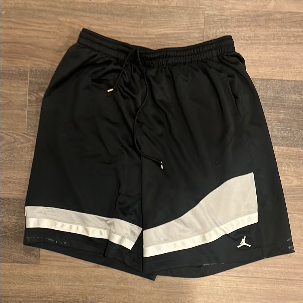 Men's Black and Gray Athletic Shorts